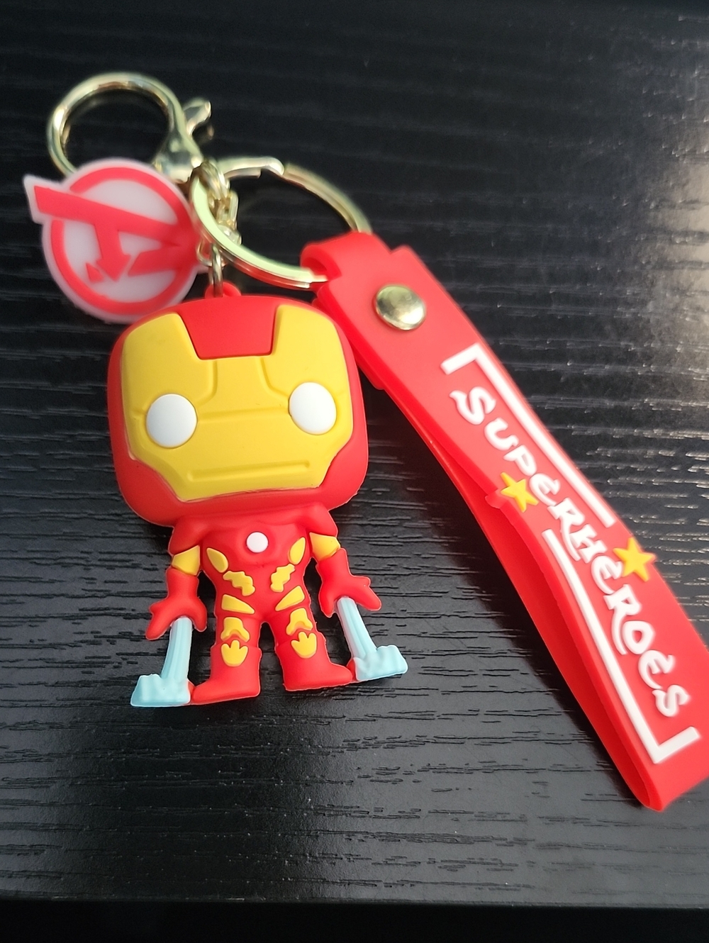 Marvel Red & Yellow Iron Man Inspired Avengers Hero Kids Keychain Toy